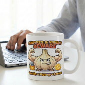 Vampire Virus Beware Garlic Honey Lemon Flu Recipe コーヒーマグカップ