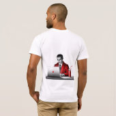 Vampire Working from Home - Funny Tech Horror Tシャツ (裏面フル)