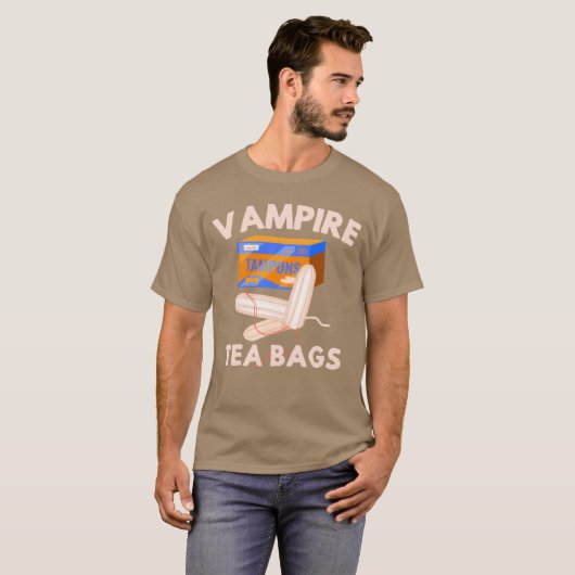 Vampireea Bagsampon Horror Humoreabags Funny Men W Tシャツ (正面フル)