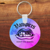 Vampires料理を行わないおもしろいVaporwave キーホルダー (正面)