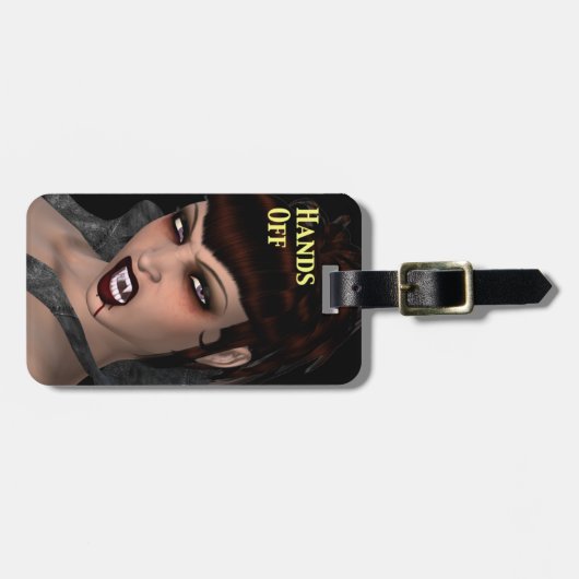 Vampiressはパーソナライズな簡単IDを離れて手を言います ラゲッジタグ (正面横)