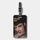 Vampiressはパーソナライズな簡単IDを離れて手を言います ラゲッジタグ (正面縦)