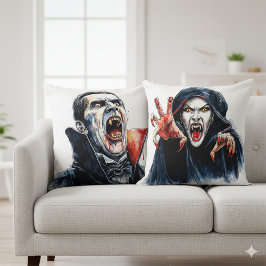 Vampiress Halloween Gothic Horror Decor クッション