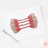 Vampirfinger V.2 長方形シール (封筒)