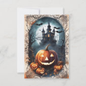 Vampiric Vogue:デザインあなたのダークハロウィーンインビタット 招待状 (正面)