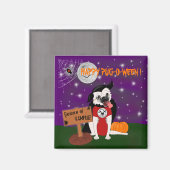 Vampug: Vampire Pugハロウィーン冷凍機磁石 マグネット (正面/裏面)