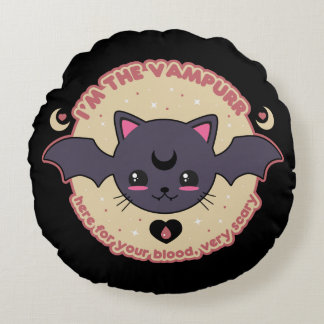 Vampurr Creepy Cute Halloween ラウンドクッション