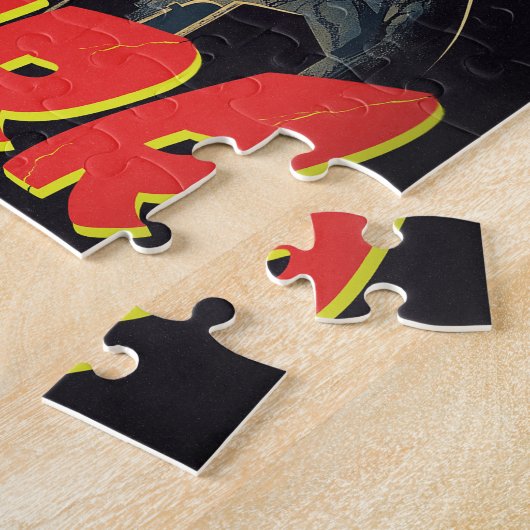 Vampurrrの夜 – ヴィンテージホラーポスター ジグソーパズル (側面)