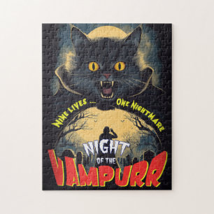 Vampurrrの夜 – ヴィンテージホラーポスター ジグソーパズル