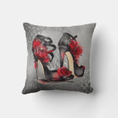 VampyストラッピーStilettos |レッドローズヒールグランジオン クッション (裏面)