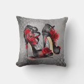 VampyストラッピーStilettos |レッドローズヒールグランジオン クッション (正面)