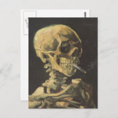 VANゴッホ – タバコ付きスカル1885 ポストカード (正面/裏面)