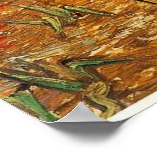 VANゴッホ – 精神病院の庭園の木 ポスター (角)