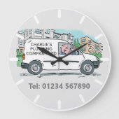 Van社の名前を持つ中小規模企業 ラージ壁時計 (正面)