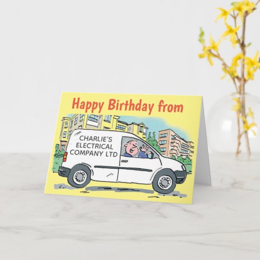 Van Card社名電気事業 カード (黄色い花)