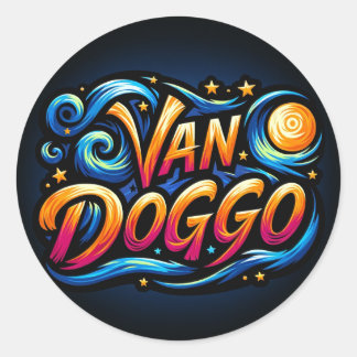 Van Doggoロゴ ラウンドシール