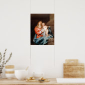 Van Dyck -マドンナと子供 ポスター (キッチン)