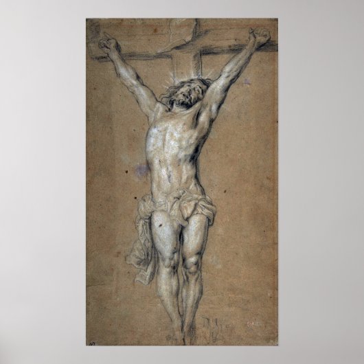 Van Dyck – 十字架の上のキリスト ポスター (正面)