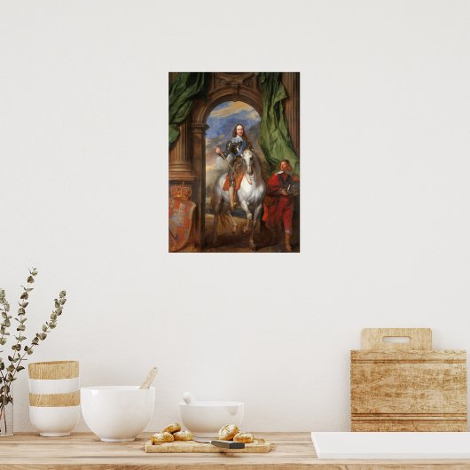 Van Dyck - Charles I With M. De St Antoine ポスター (キッチン)