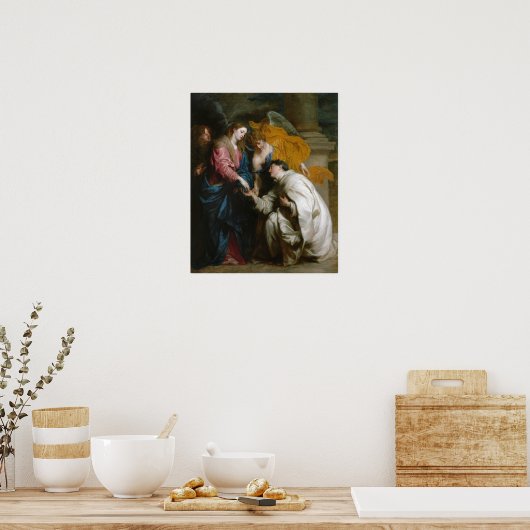 Van Dyck - Vision Of 賛美 Hermann Joseph ポスター (キッチン)