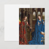 Van Eyck Annunciation Celestial Gold Holy Card サンキューカード (正面/裏面)