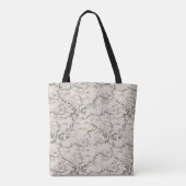 Van Gogh Almond Blossom Vintage White Monogram トートバッグ (裏面)