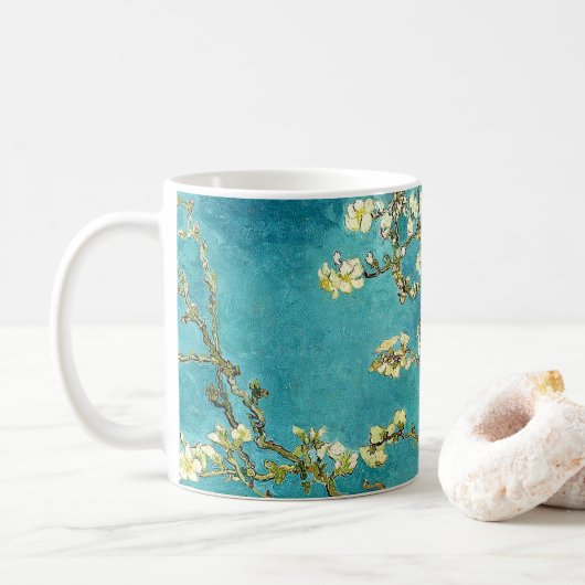 Van Gogh Almond Blossoms Classic Impressionism コーヒーマグカップ (ドーナツ)