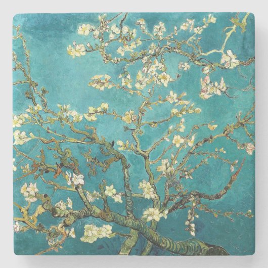 Van Gogh Almond Blossoms Classic Impressionism ストーンコースター (正面)