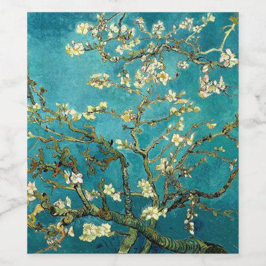 Van Gogh Almond Blossoms Classic Impressionism ワインラベル (シングルラベル)