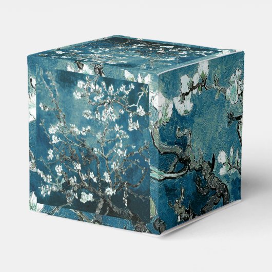 Van Gogh Almond Blossoms Dark Teal フェイバーボックス (裏面サイド)