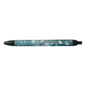 Van Gogh Almond Blossoms Dark Teal 黒ボールペン (正面)