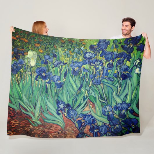 Van Gogh Art Irises フリースブランケット (インサイチュ)