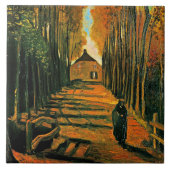 Van Gogh, Avenue of Poplars at Sunset, タイル (正面)