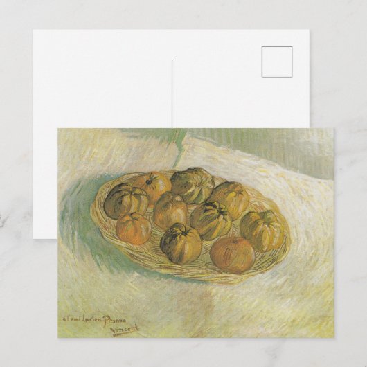 Van Gogh Basket of Apples - Classic Still Life ポストカード (正面/裏面)