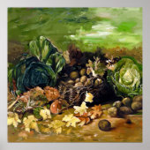Van Gogh Basket of Potatoes, Leaves, Vegetables  ポスター (正面)