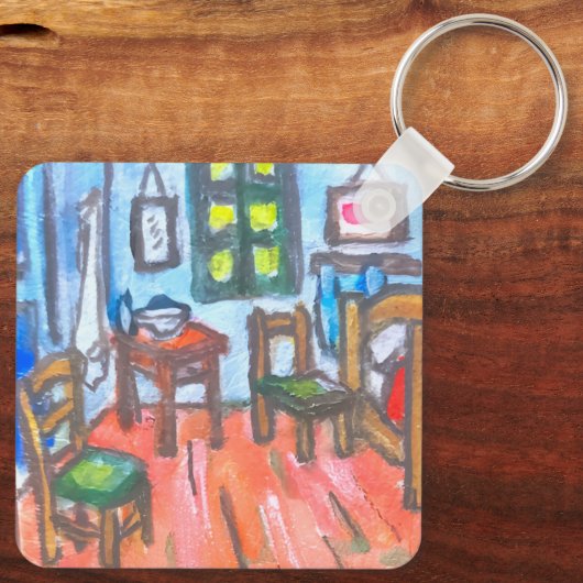 Van Gogh Bedroom mini  キーホルダー (裏面)