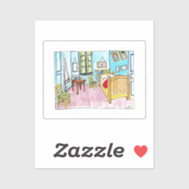 Van Gogh Bedroom tribute painting by me. シール