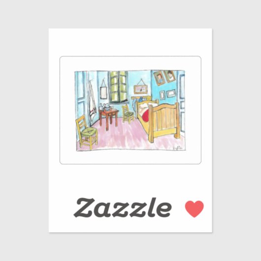 Van Gogh Bedroom tribute painting by me. シール (シート)