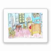 Van Gogh Bedroom tribute painting by me. シール (正面)