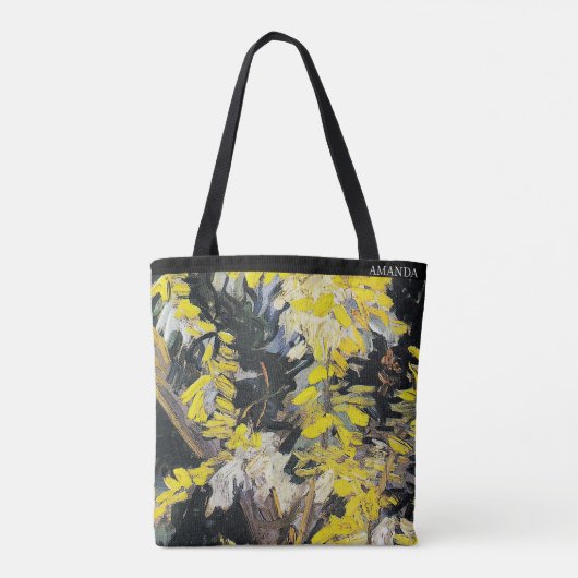 Van Gogh – Blossoming Acacia Branches Personalized トートバッグ (裏面)