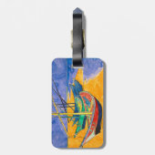 Van Gogh Boats Impressionism Beach ラゲッジタグ (裏面縦)