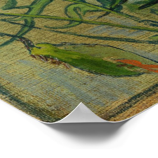 Van Gogh - Butterflies And Poppies ポスター (角)