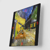 Van Gogh , “Cafe Terrace at Night” スクエア壁時計 (傾斜)