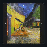 Van Gogh , “Cafe Terrace at Night” スクエア壁時計<br><div class="desc">私はVanGoghが好きな人のためにこの壁掛け時計を作りました。 (Designed by KOBAYASHI, Michinobu)</div>