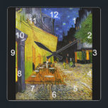 Van Gogh , “Cafe Terrace at Night” スクエア壁時計<br><div class="desc">私はVanGoghが好きな人のためにこの壁掛け時計を作りました。 (Designed by KOBAYASHI, Michinobu)</div>