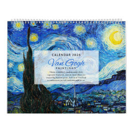 Van Gogh Calendar 2026- Impressionism カレンダー
