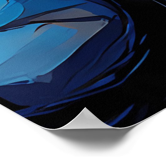 van Gogh Cat Art ポスター (角)