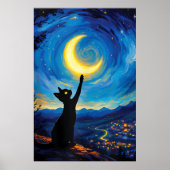 van Gogh Cat Art ポスター (正面)