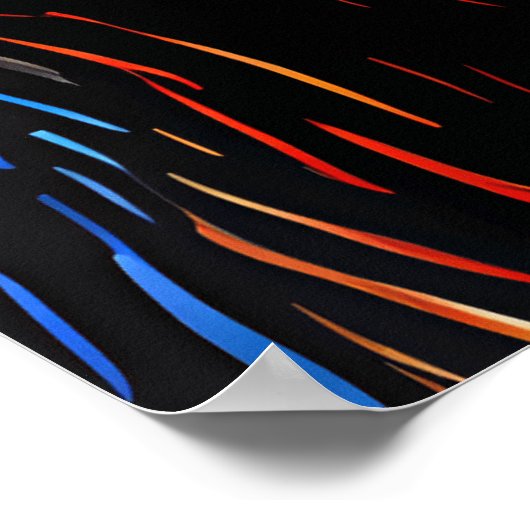 van Gogh Cat Art ポスター (角)