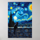 van Gogh Cat Art ポスター (正面)